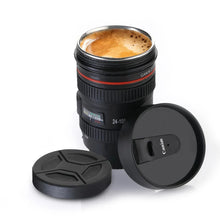 Camera Lens Shaped Coffee Mug Flask With Lid