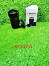 Camera Lens Shaped Coffee Mug Flask With Lid