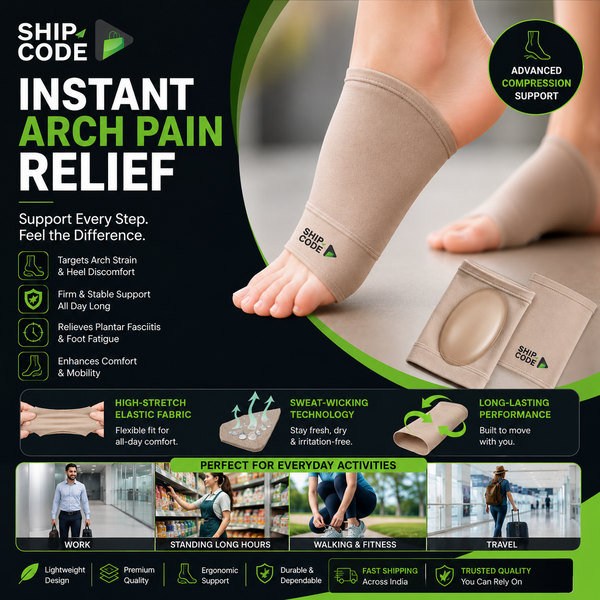 Foot Arch Support For Men  Women  Medial Arch Support For Flat Feet Correction Sleeve With Cushion  Plantar Fasciitis Leg Foot Pain Relief Product  Foot Care For Orthopedic Shoes Slippers (1 Pair)