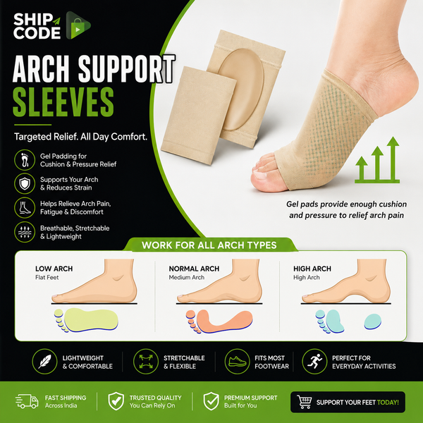 Foot Arch Support For Men  Women  Medial Arch Support For Flat Feet Correction Sleeve With Cushion  Plantar Fasciitis Leg Foot Pain Relief Product  Foot Care For Orthopedic Shoes Slippers (1 Pair)