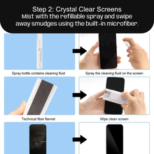Durable travel-friendly electronic cleaning kit packaging