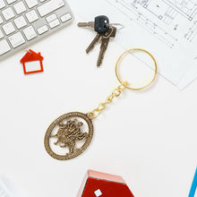 Premium Golden Metal Durga Maa Keychain (1 Pc)