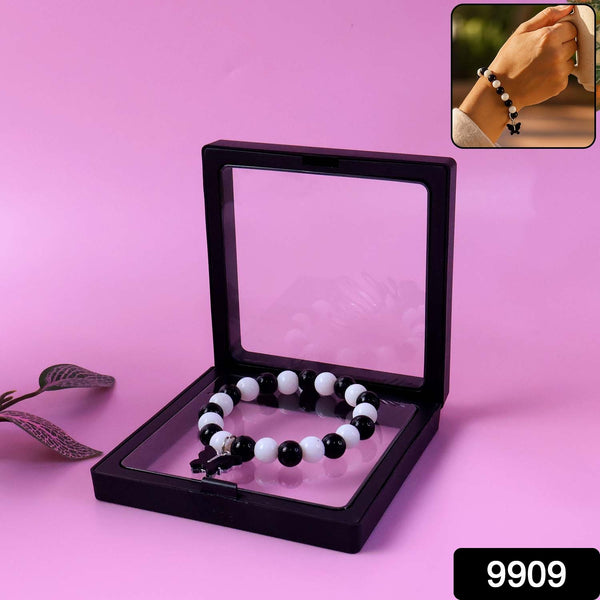 Elegant Black And White Fancy Bracelet (1 Pc)